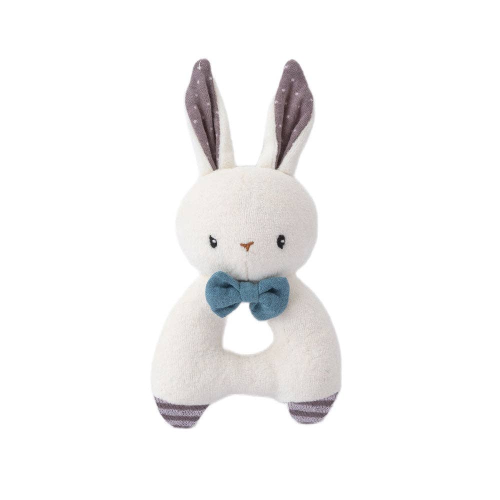 Rabbit Rattle - Blue (Organic Cotton)