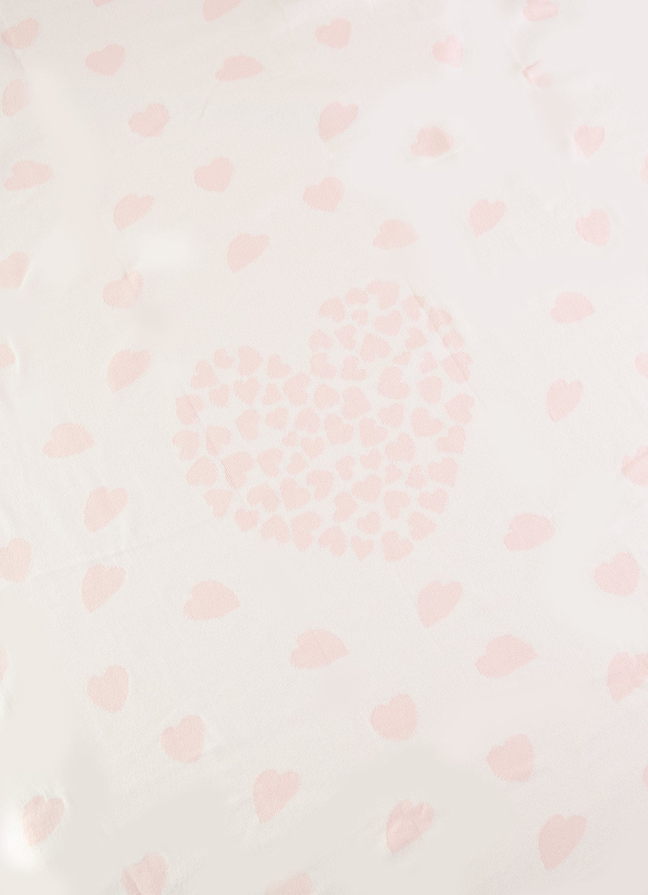 Organic Knitted Heart Double Blanket - S44300