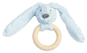 Blue Richie Rabbit Wooden Teething Ring