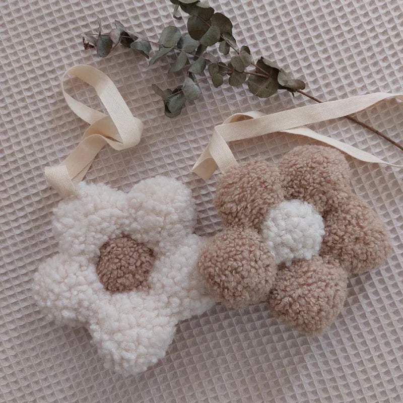 Handmade Teddy Pacifier Holder - Flower