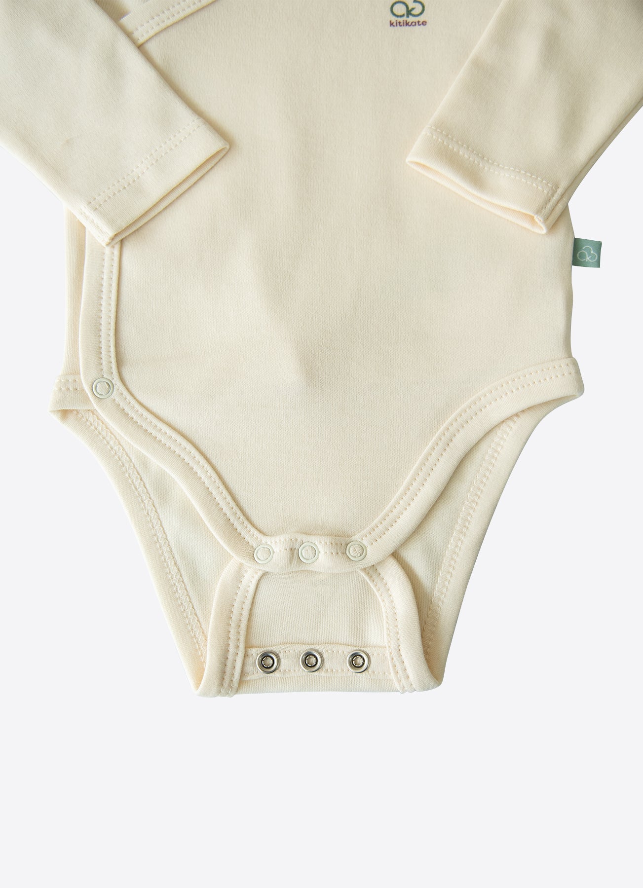 Organic New Basic Extendable Long Sleeve Wrapover Bodysuit - S40322