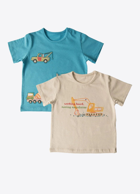 Organic Working Hard T-Shirts 2-Pack - S33713