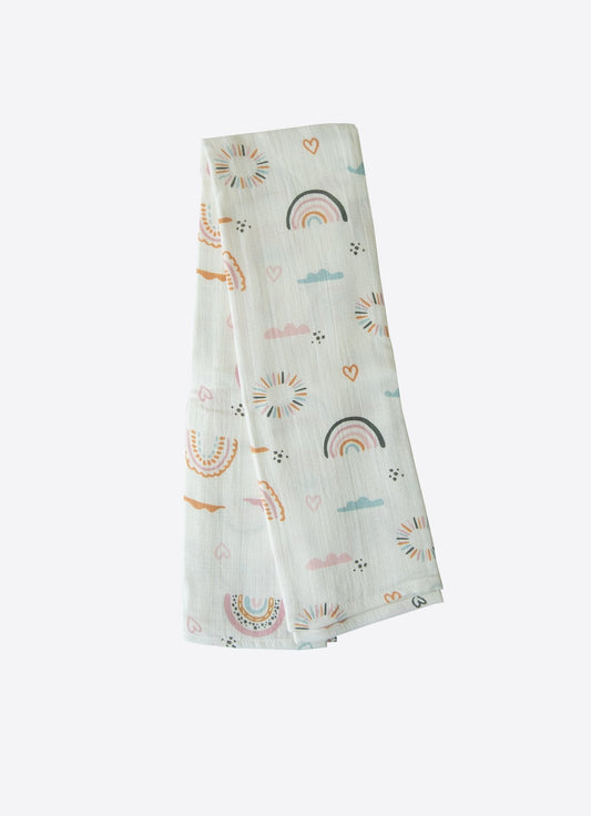 Organic Rainbow Muslin Blanket - S09190