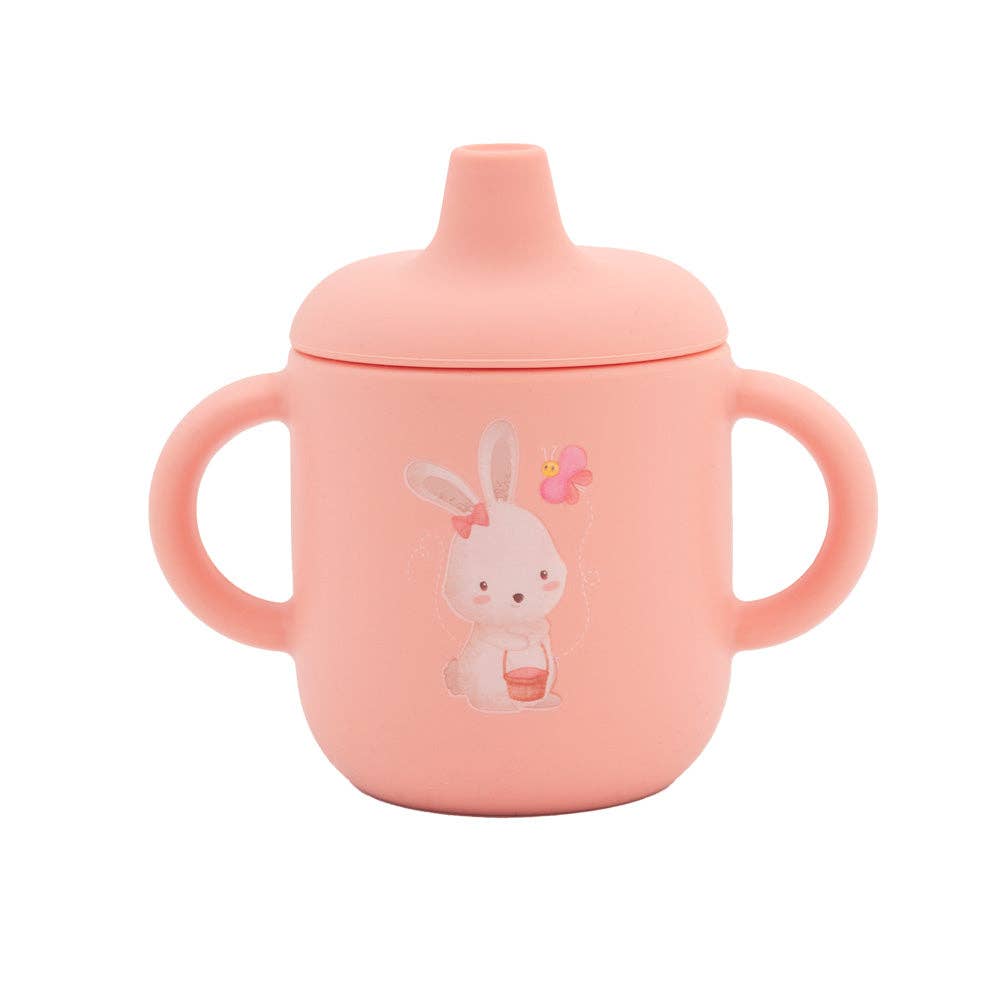 Silicone Sippy Cup: Fox - blue