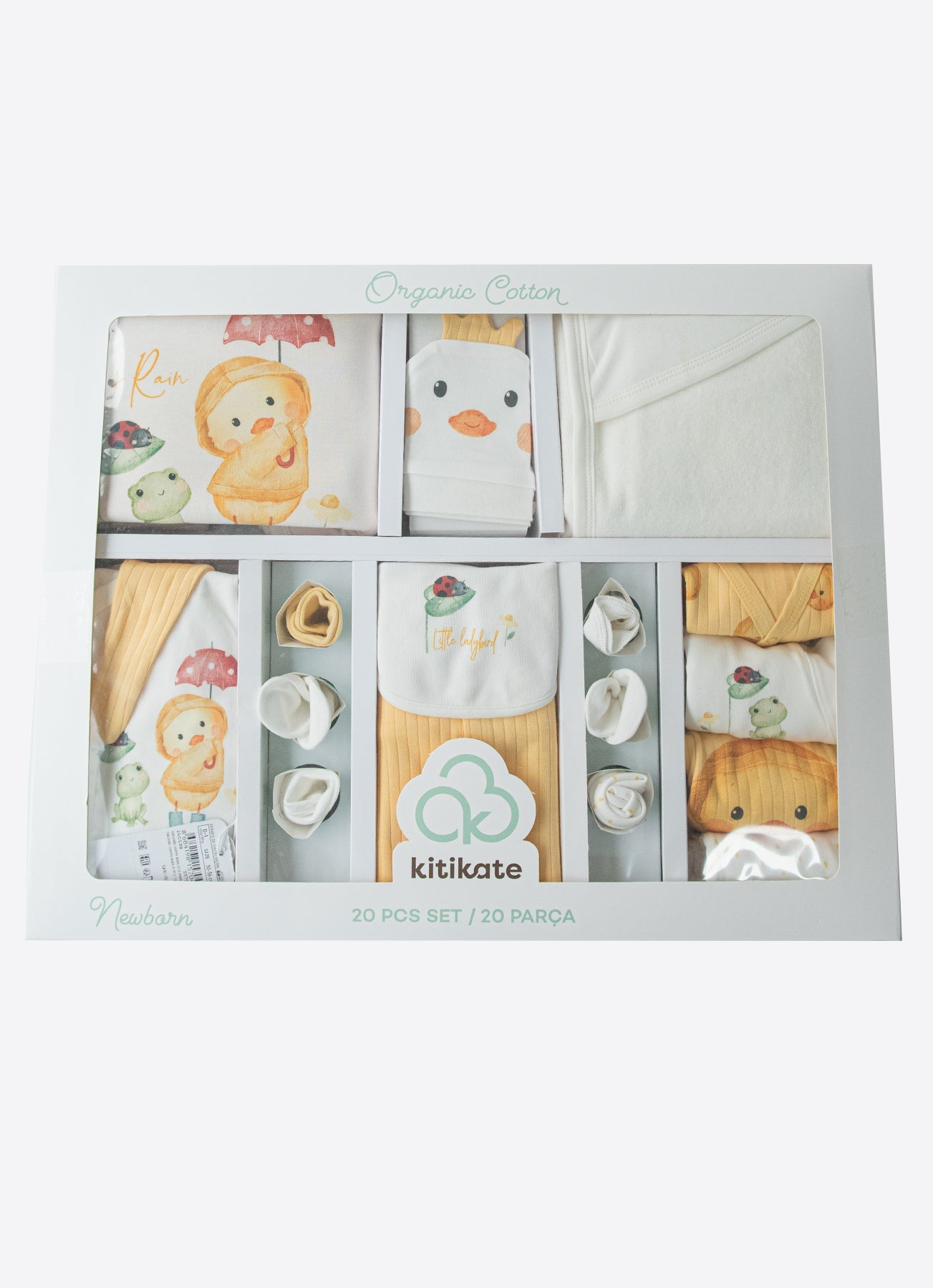 S57047 - Organic Happy Rain 21-Piece Newborn Set