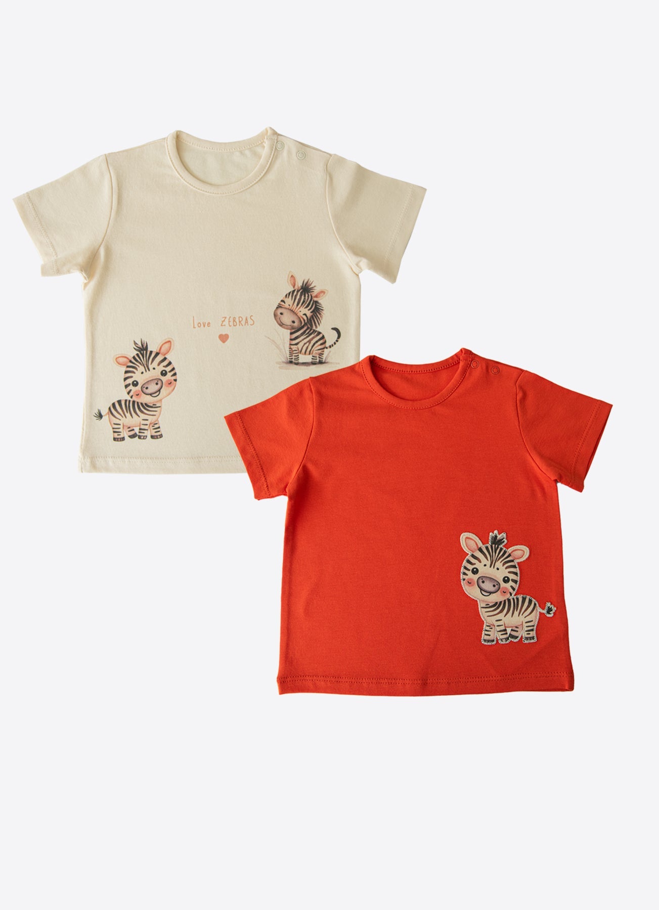 Organic Zebras T-shirts 2-Pack - S33171