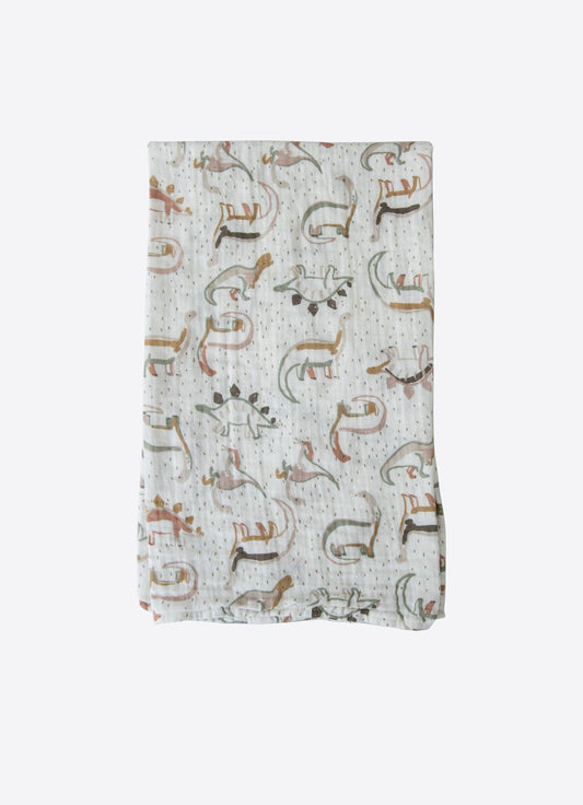 Organic Dino Muslin Blanket - S60244