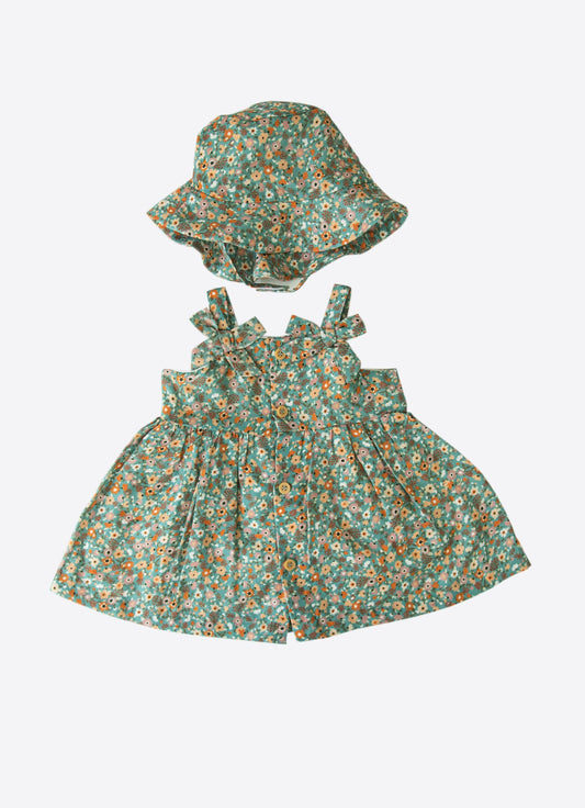 Organic Limosa Dress With Hat - S24353