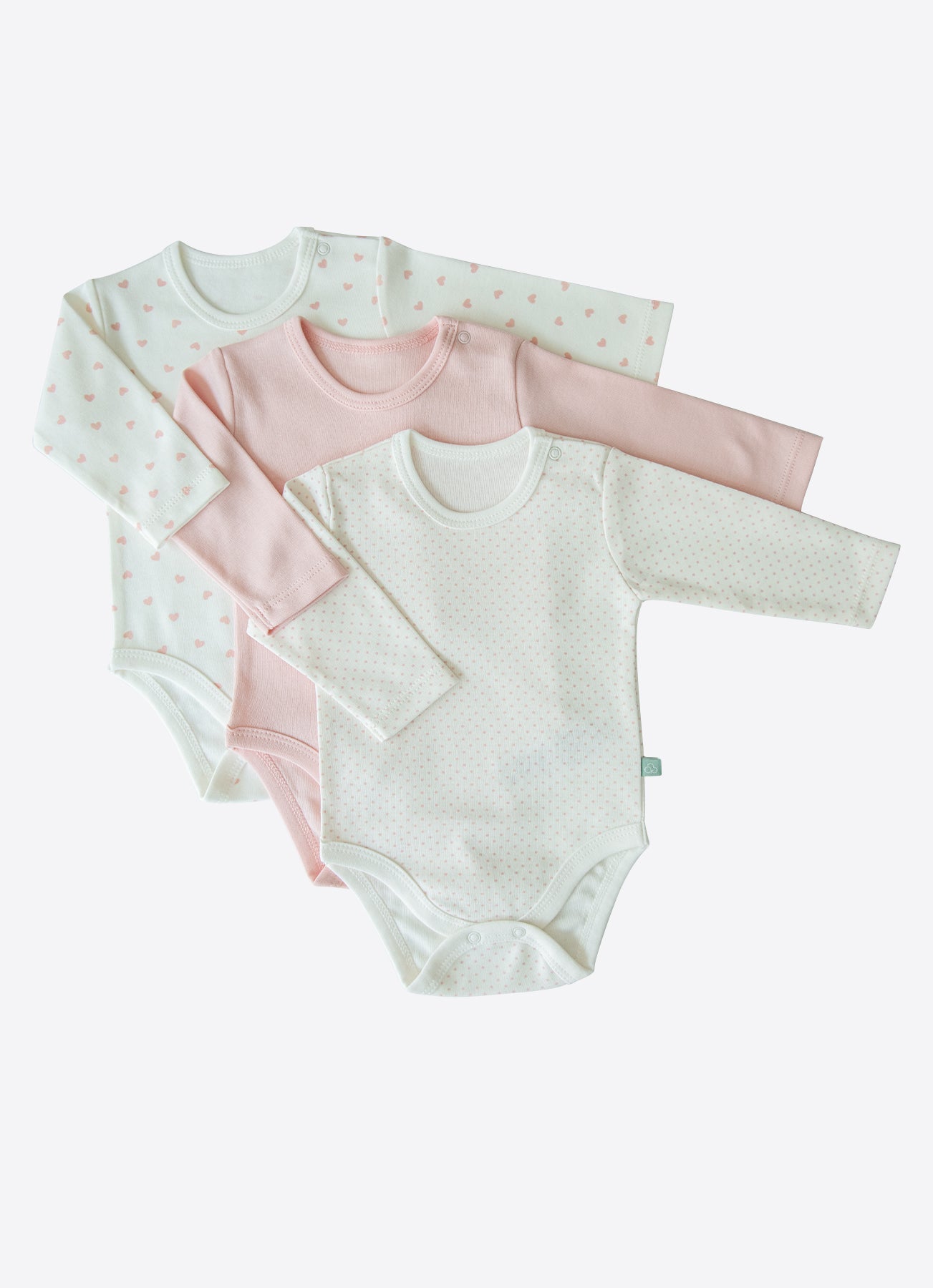 Organic New Dreams Long Sleeve Bodysuits 3-Pack - S43378