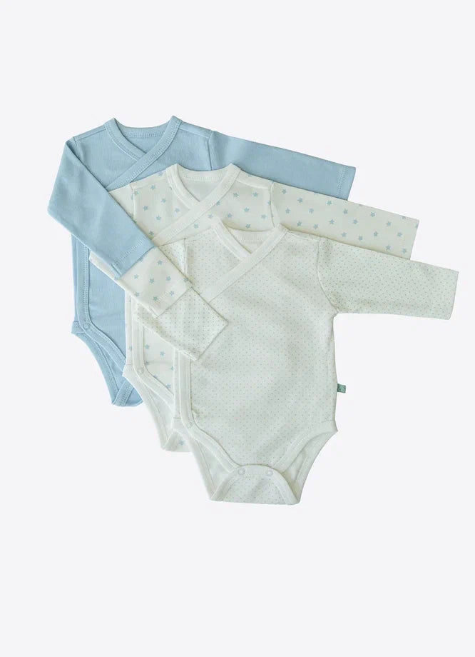 Organic New Dreams Wrapover Bodysuits 3-Pack - S43521