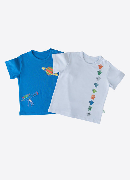 Organic Space Rocket T-Shirts 2-Pack - S33812