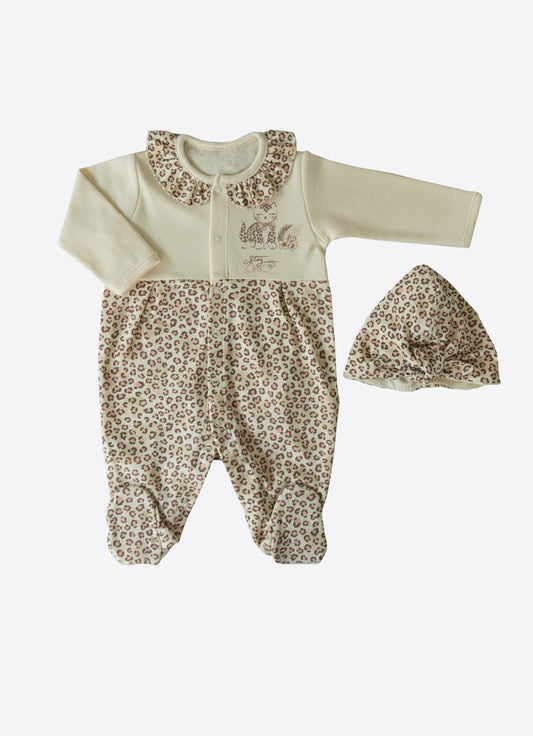 S54572 - Organic Stay Chic Jumpsuit with Bonnet