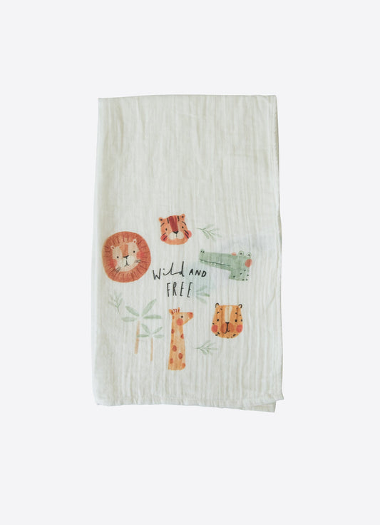 Organic Wild and Free Muslin Blanket - S60164