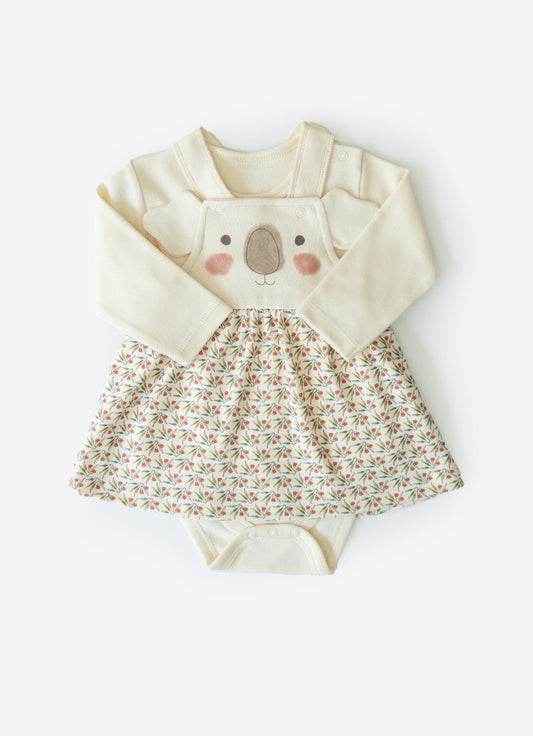 S58508 - Organic Koala Love Pinafore Dress