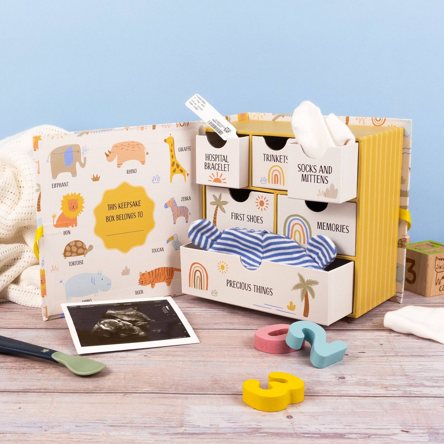 Lullaby Animals Baby Keepsake Box
