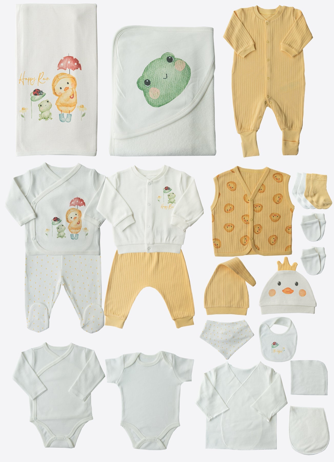 S57047 - Organic Happy Rain 21-Piece Newborn Set