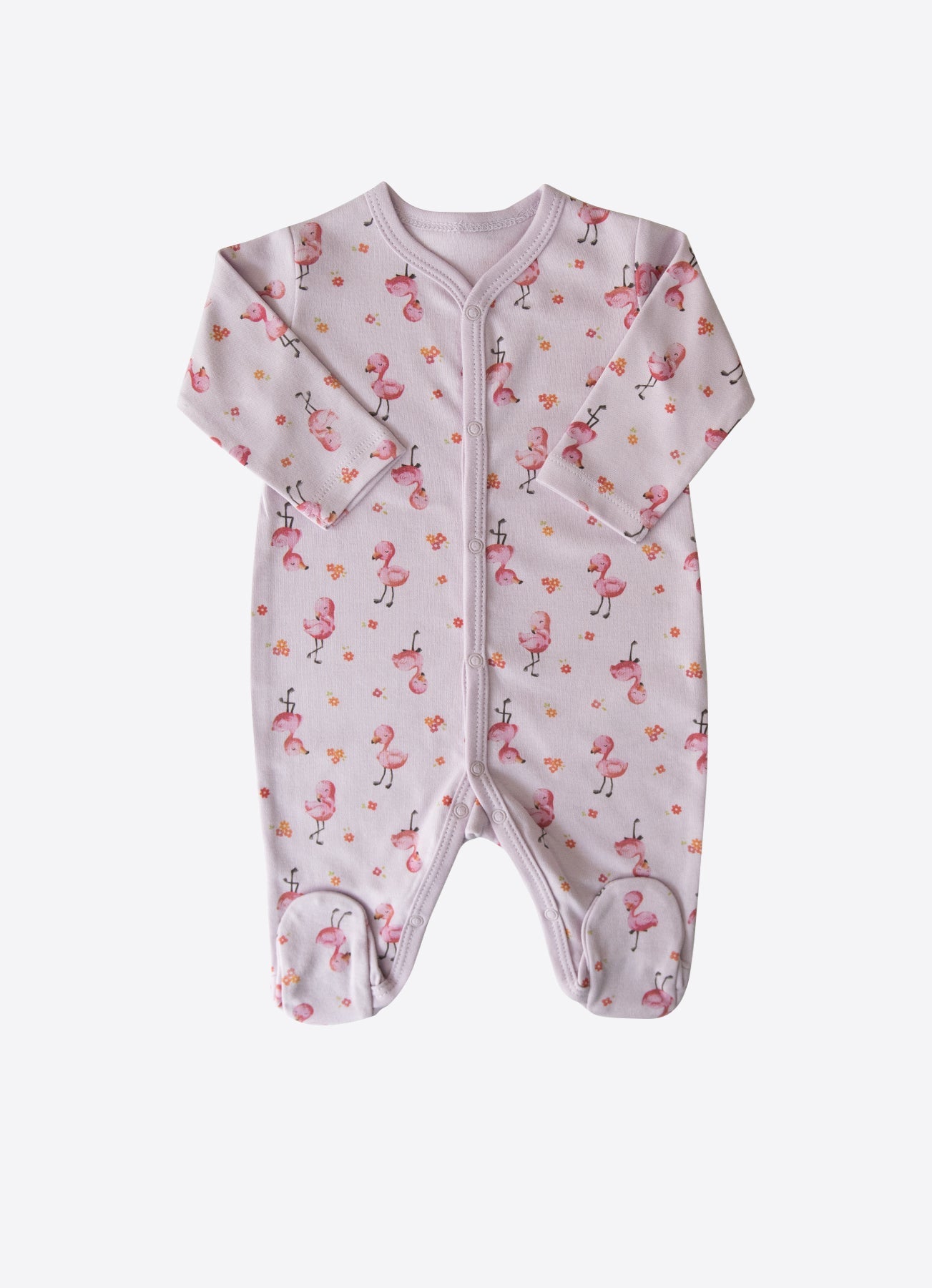 Organic Flamingo Sleepsuits 3-Pack - S46690