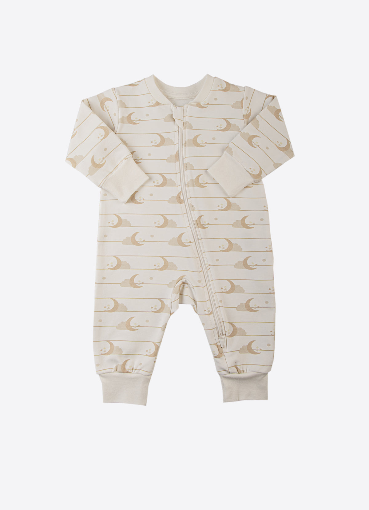 S61092 - Organic Uni Moon Zipped Sleepsuit