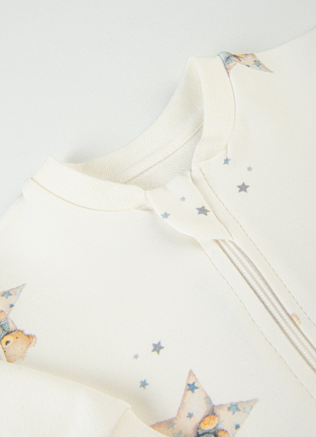 S61020 - Organic Blue Bear Zipped Sleepsuit