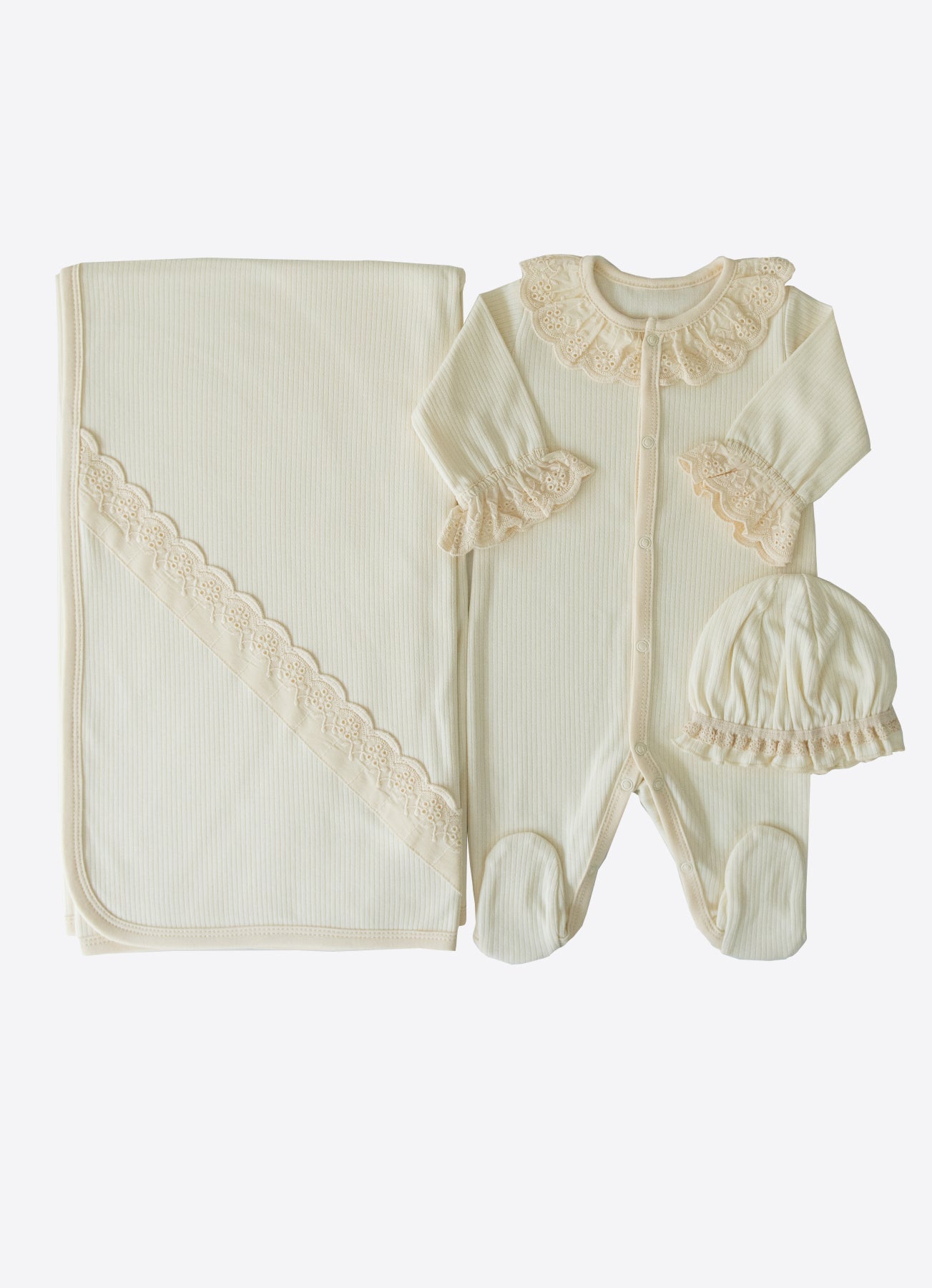 S58518 - Organic Piya 3-Piece Set With Tulle Bag