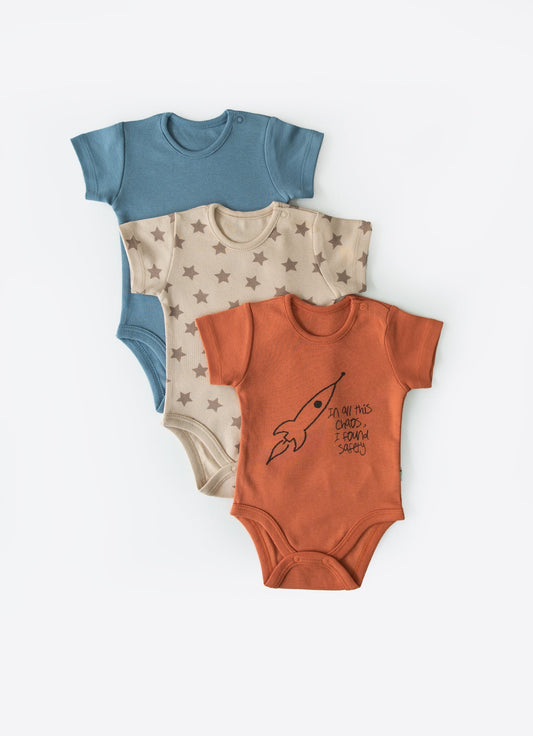 Organic Rocket Bodysuit 3-Pack - S81568