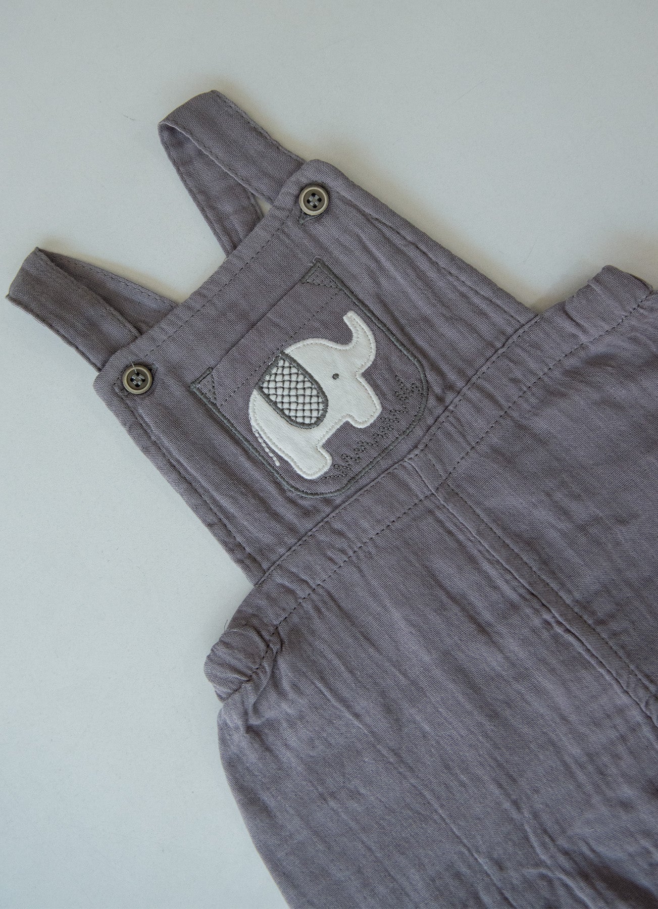 Organic Elephant 2-Piece Dungarees Set - S60219