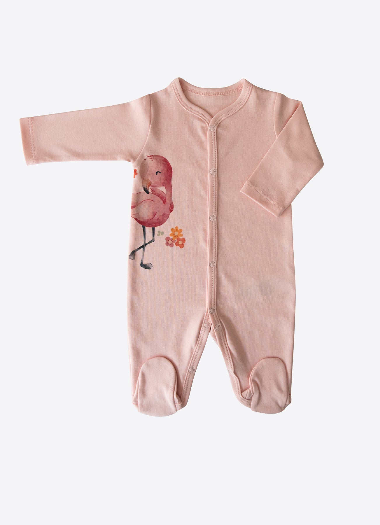 Organic Flamingo Sleepsuits 3-Pack - S46690
