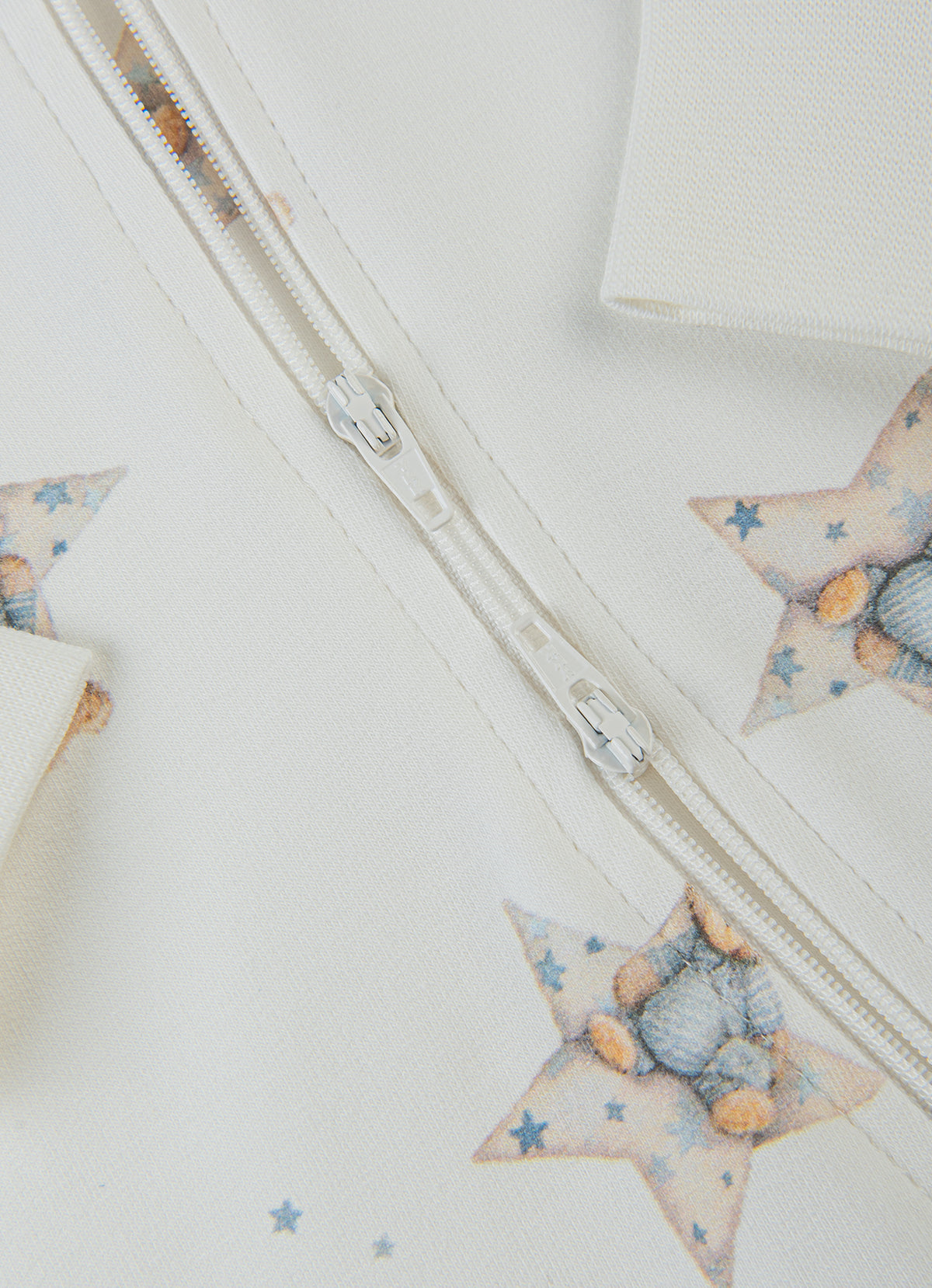 S61020 - Organic Blue Bear Zipped Sleepsuit