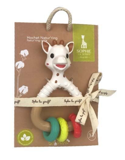 So Pure Sophie La Girafe Natur'rings Rattle - Teether