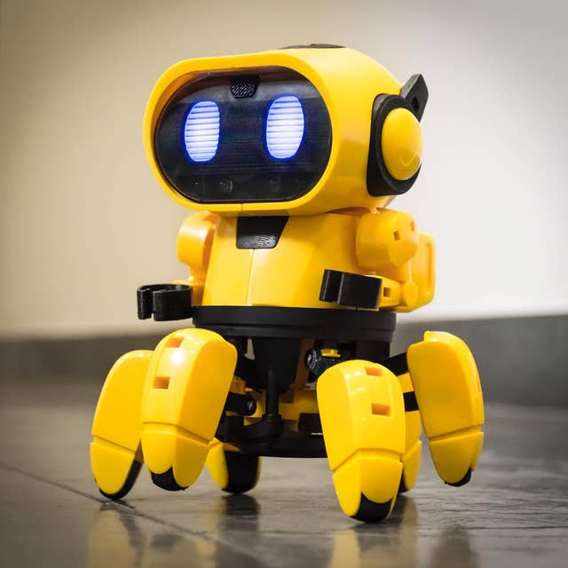 Tobbie the Self-Guiding AI Robot Yellow
