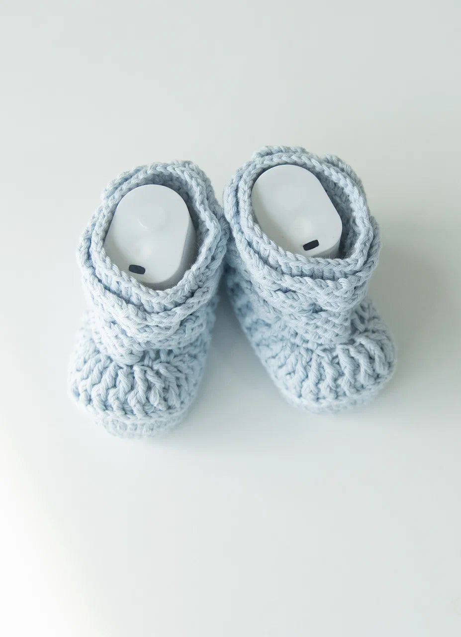 S66688 - Organic Hand Knitted Baby Booties