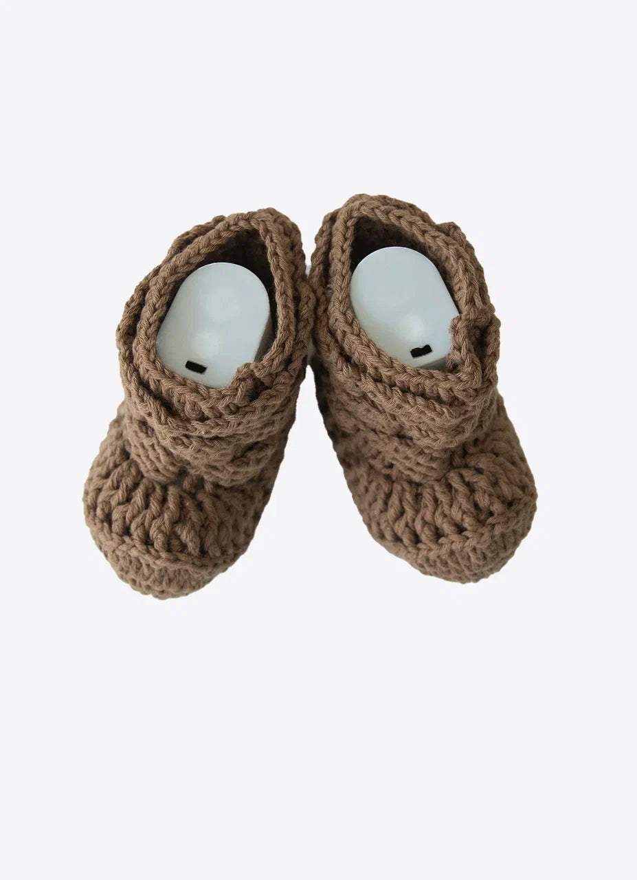 S66688 - Organic Hand Knitted Baby Booties