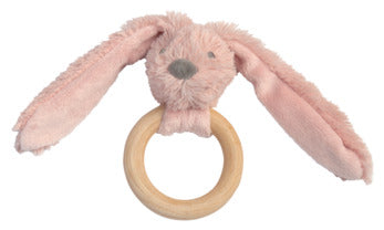 Old Pink Richie Rabbit Wooden Teething Ring