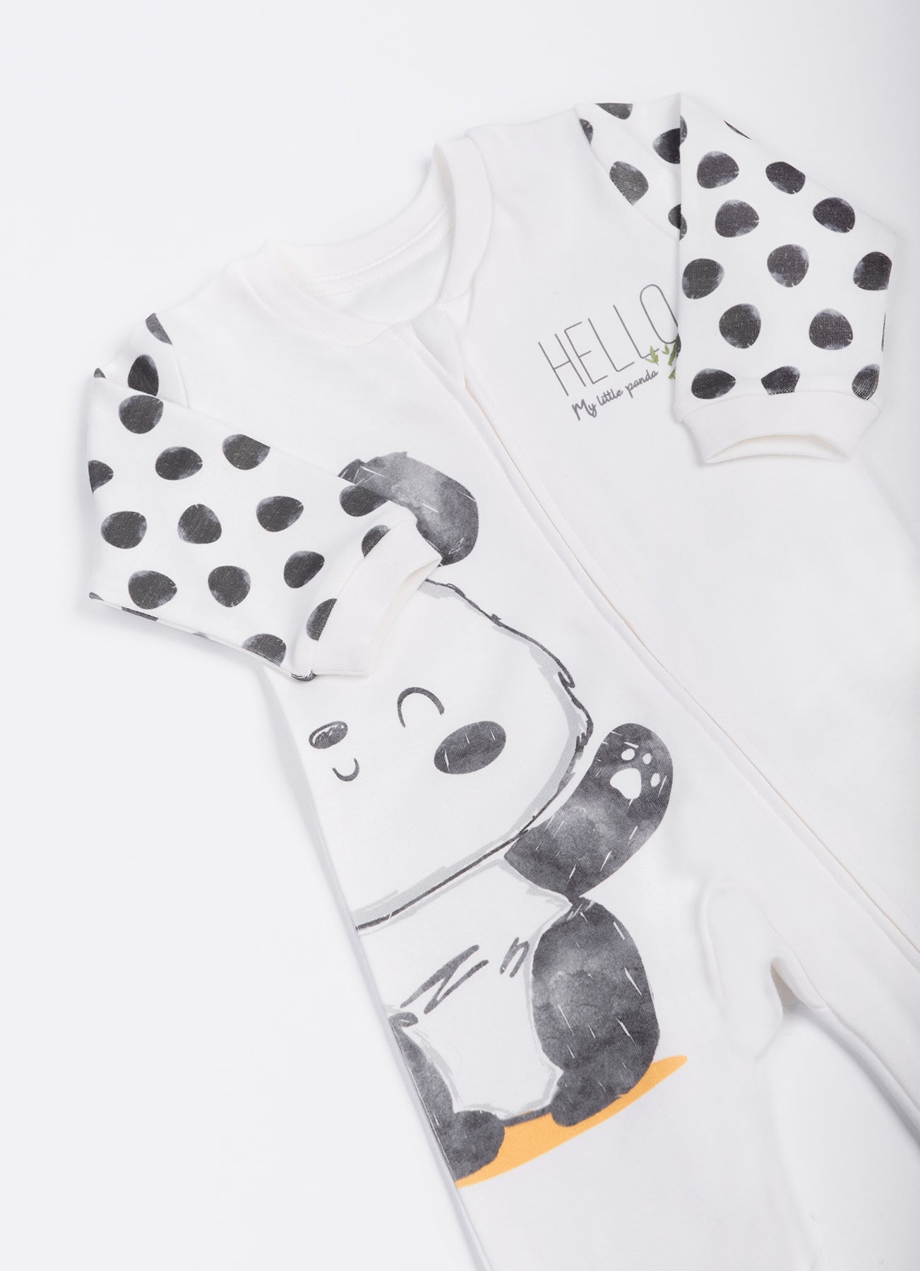 Organic Panda Zip-Up Jumpsuit - S14610