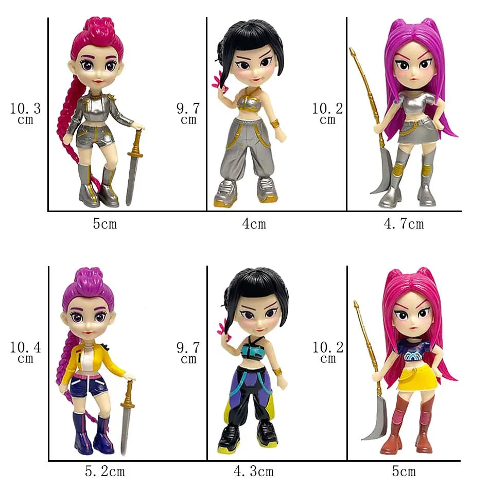 KPOP Demon Hunters - Huntrix - 6 Figurines - Rumi & Mia & Zoey