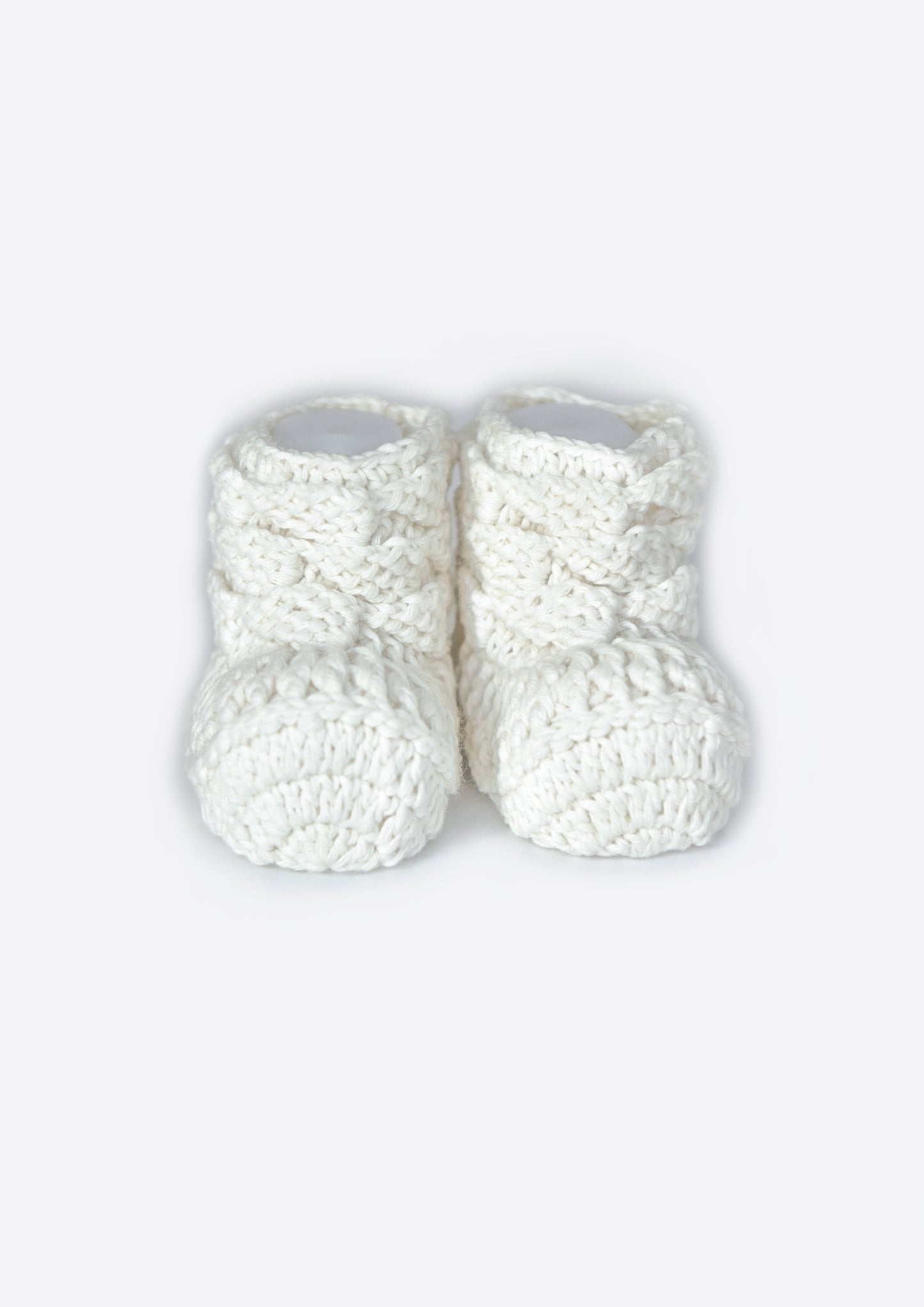 S66688 - Organic Hand Knitted Baby Booties