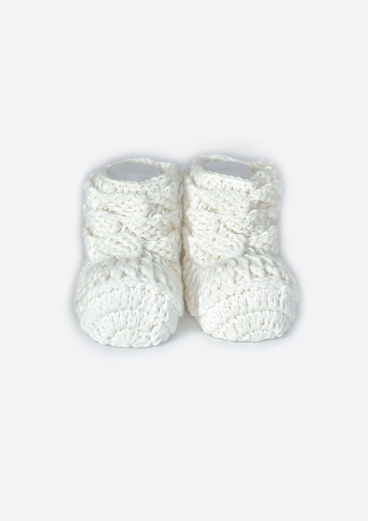 S66688 - Organic Hand Knitted Baby Booties
