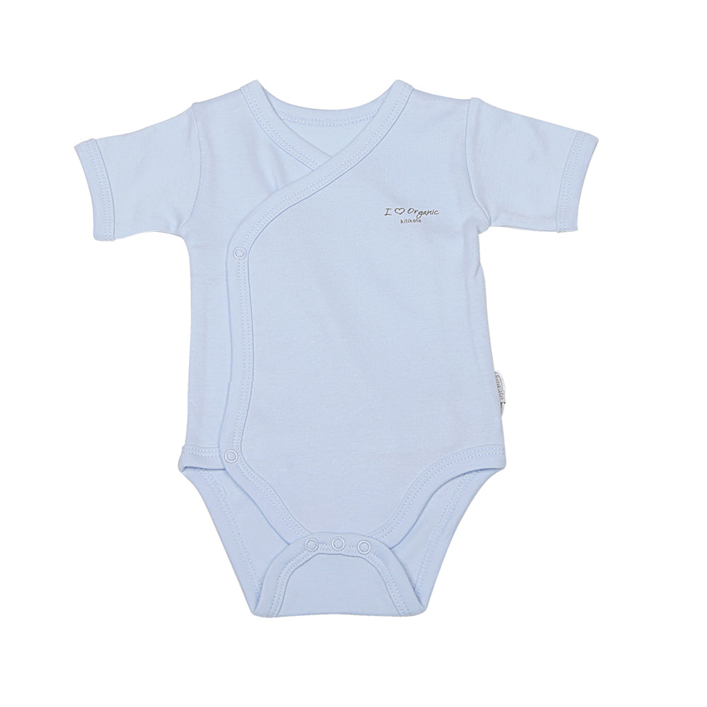 S77145 - Organic Basic Short Sleeve Kimono Bodysuit