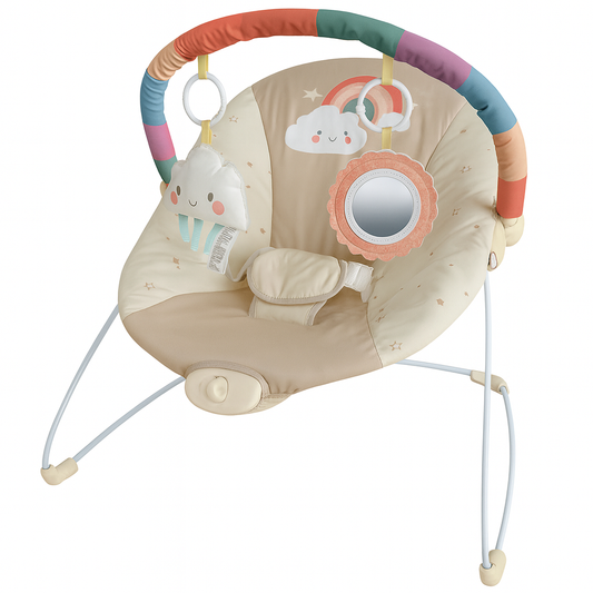 Jumini Baby Bouncer Chair with Vibration & Music - Safety Tested for 0m+