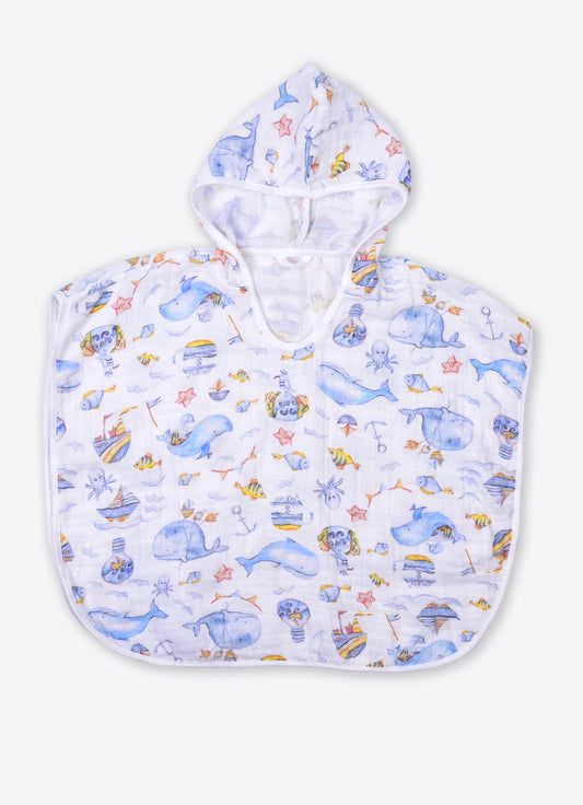 S25319 - Organic Muslin Poncho Bathrobe