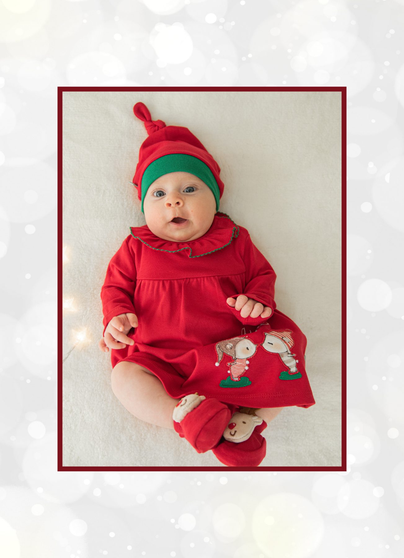Organic New Year Gnome Pinafore Dress - S18017