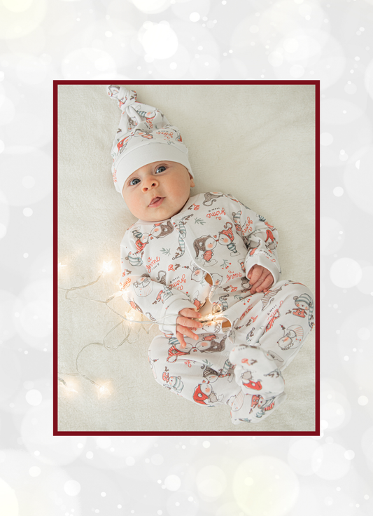 Organic New Year Gnome Jumpsuit & Hat - S18550