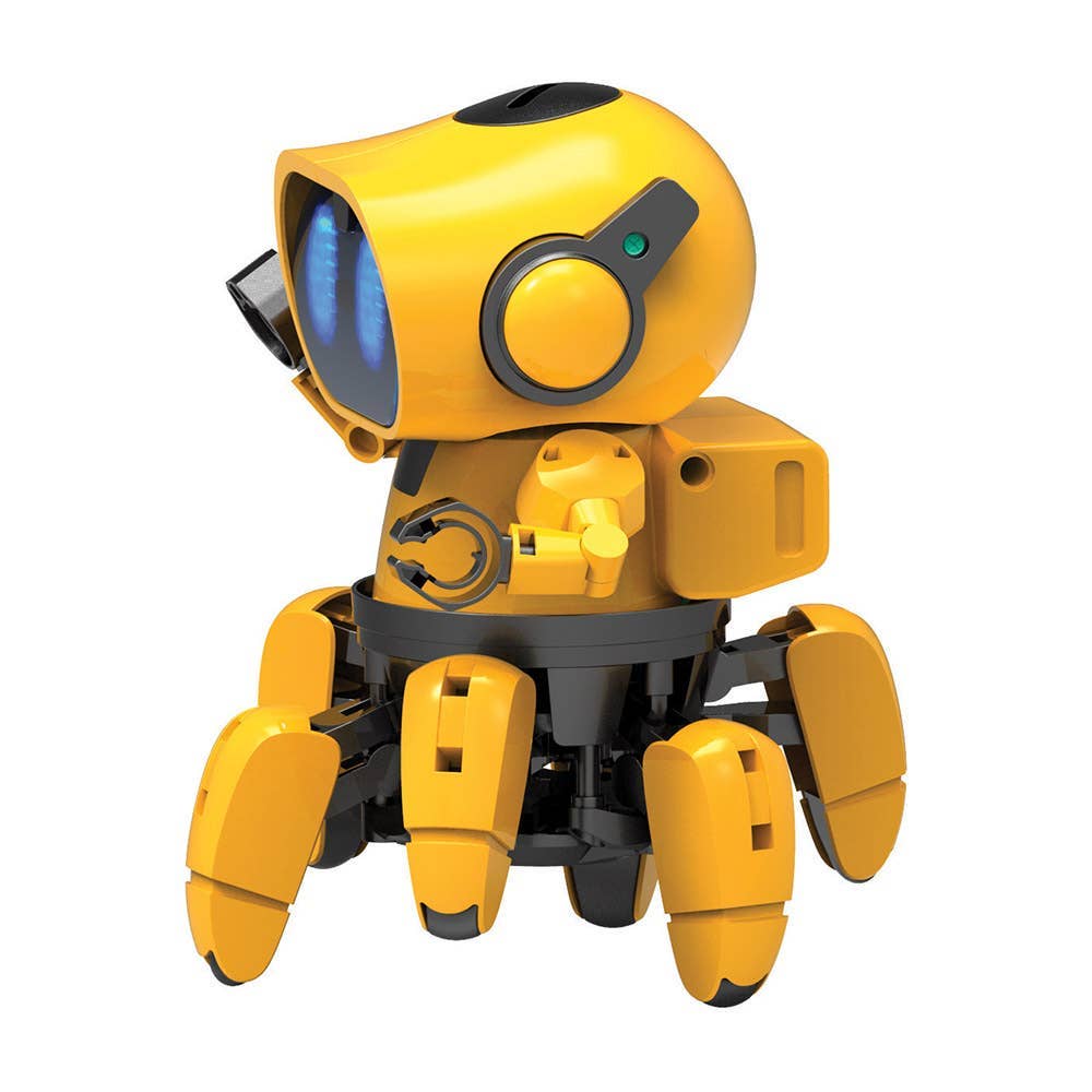 Tobbie the Self-Guiding AI Robot Yellow