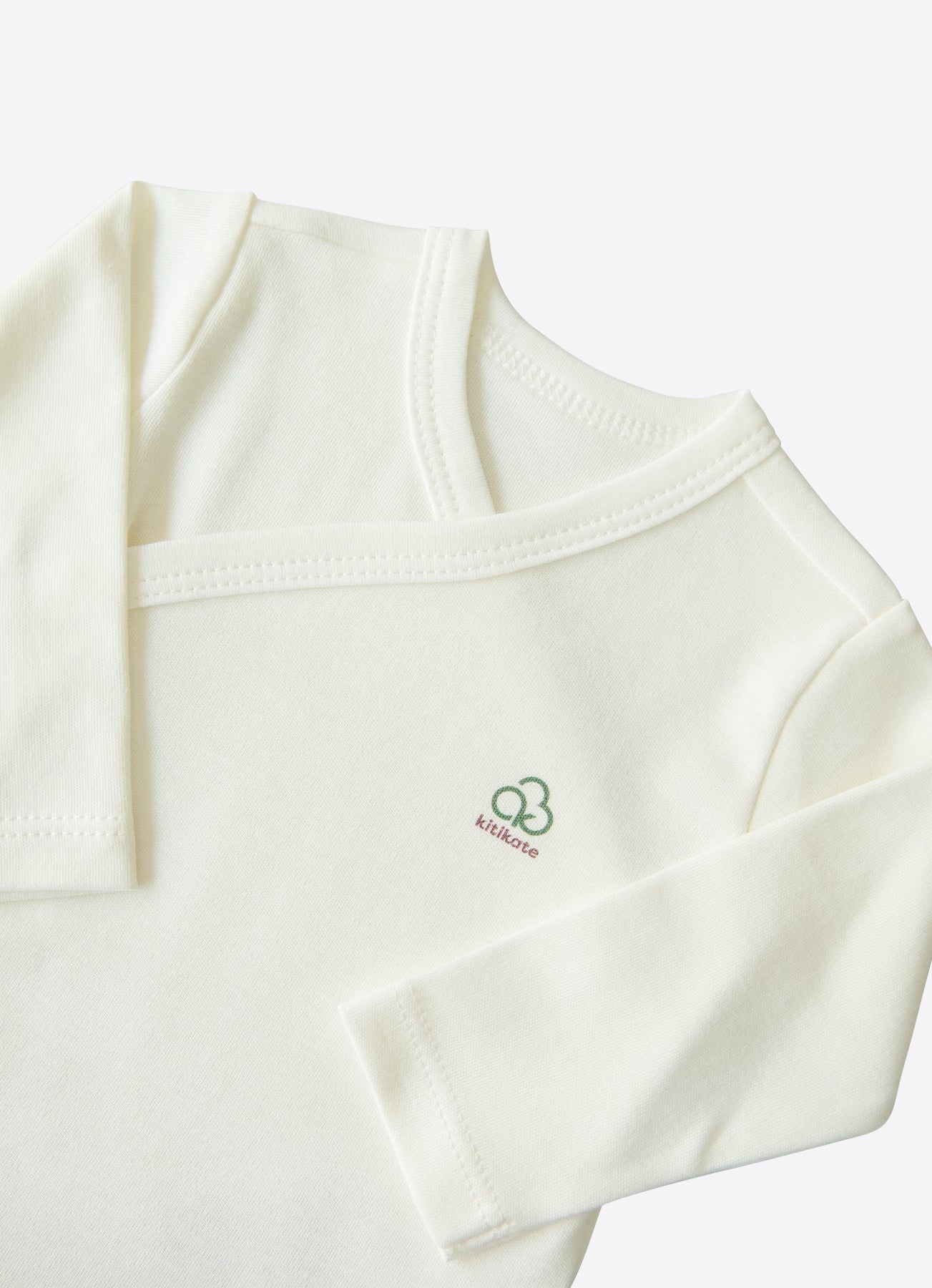 Organic New Basic Extendable Long Sleeve Wrapover Bodysuit - S40322