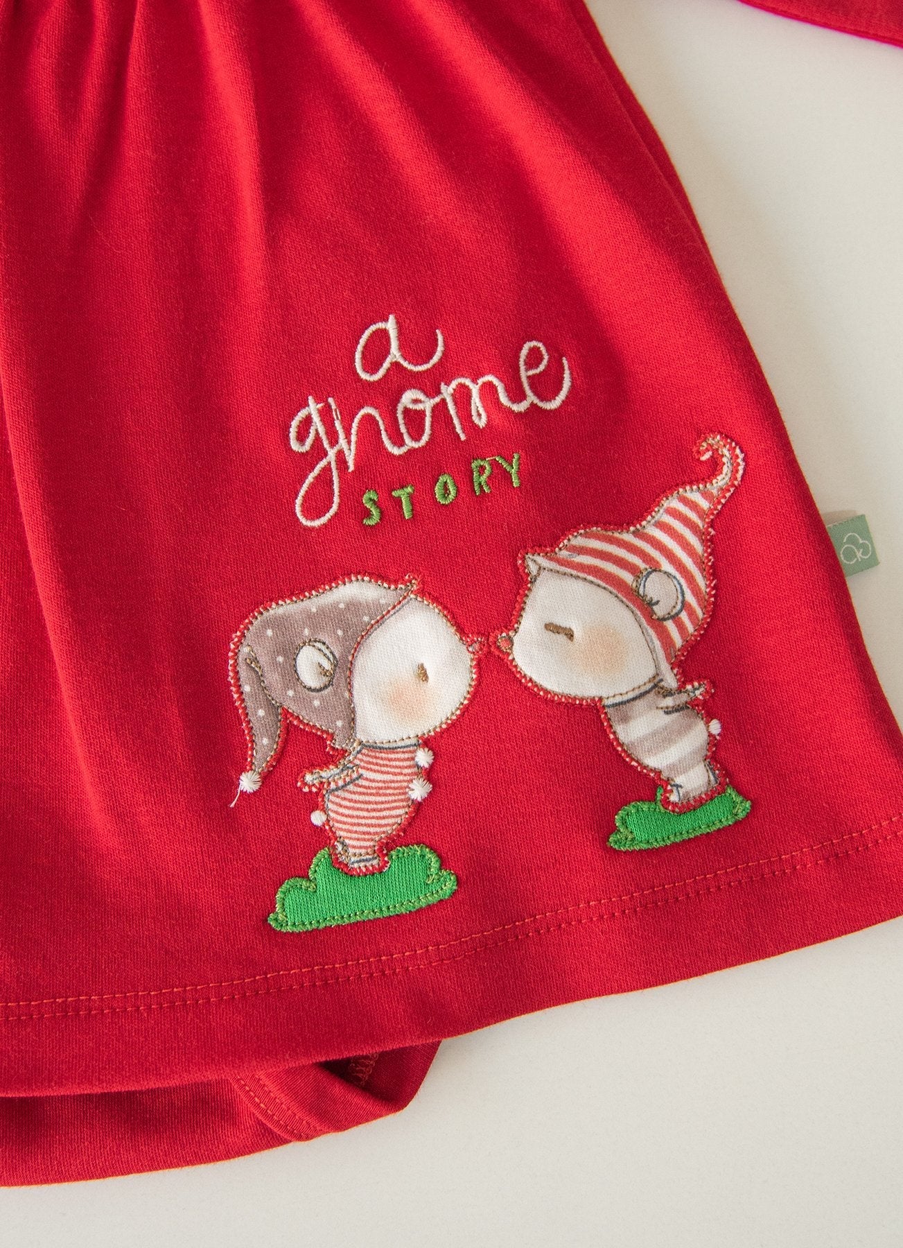 Organic New Year Gnome Pinafore Dress - S18017