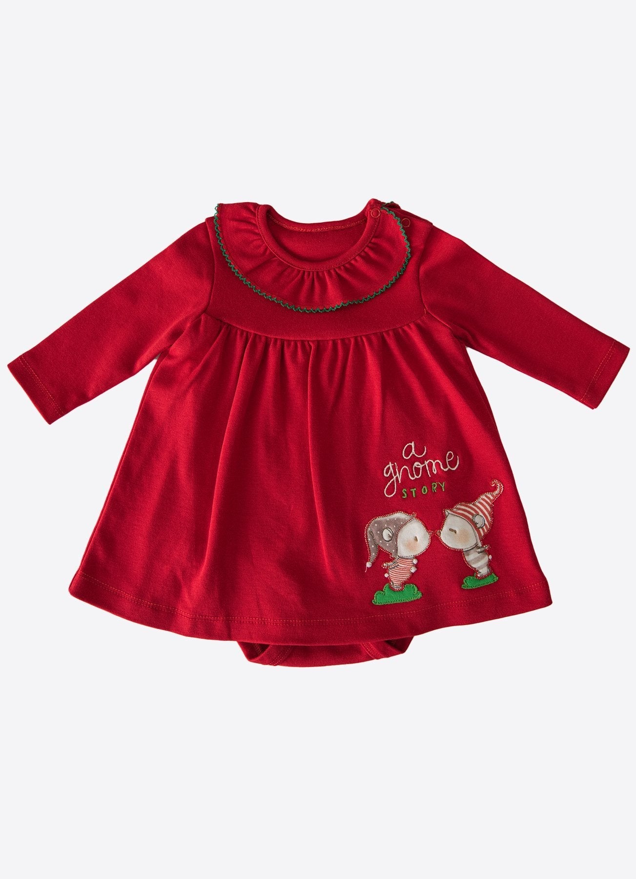 Organic New Year Gnome Pinafore Dress - S18017