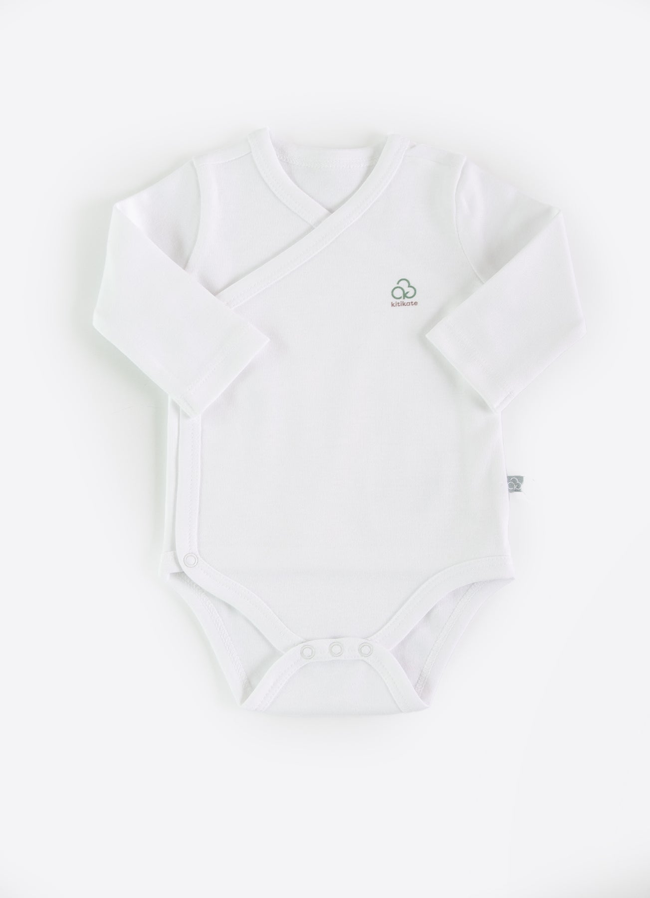 S77268 - Organic Basic Long Sleeve Kimono Bodysuit