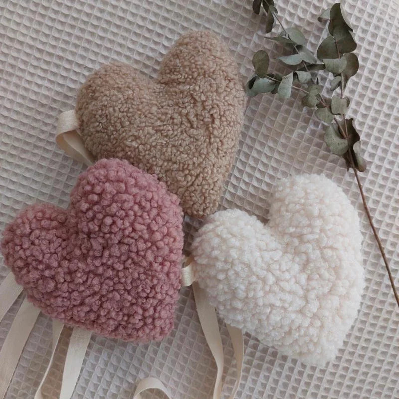 Handmade Teddy Pacifier Holder - Heart