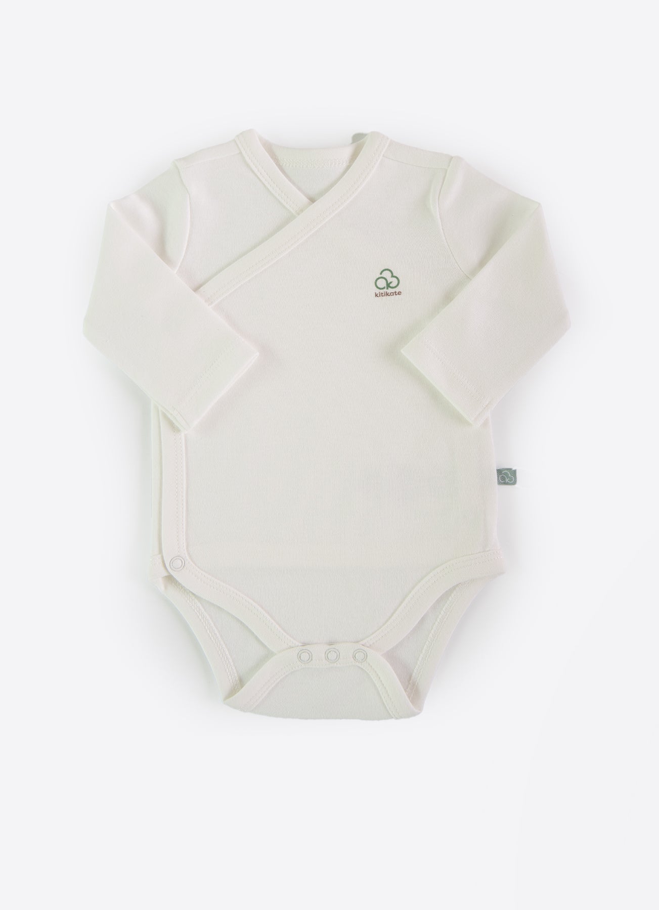 S77268 - Organic Basic Long Sleeve Kimono Bodysuit
