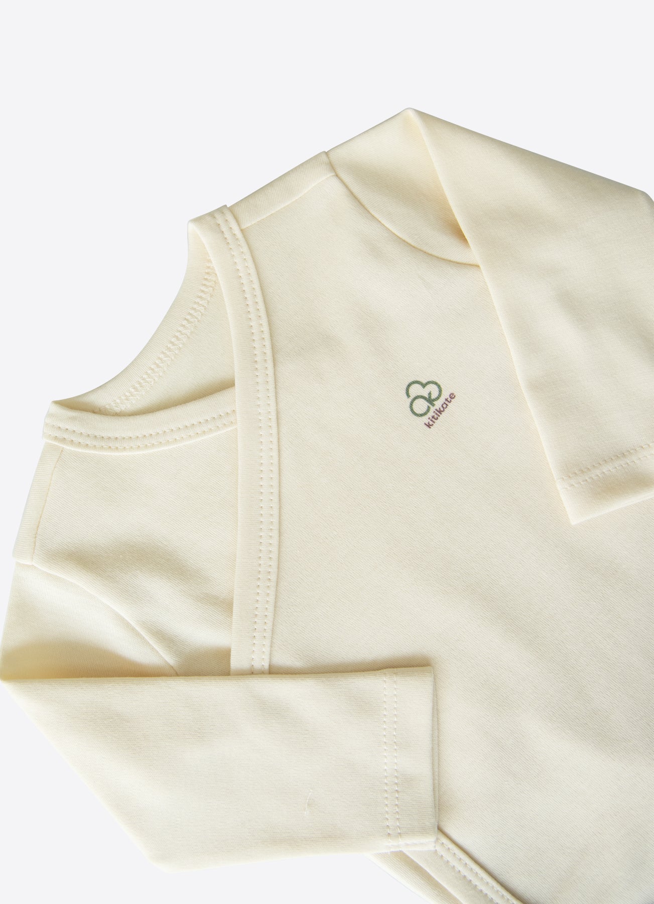 Organic New Basic Extendable Long Sleeve Wrapover Bodysuit - S40322